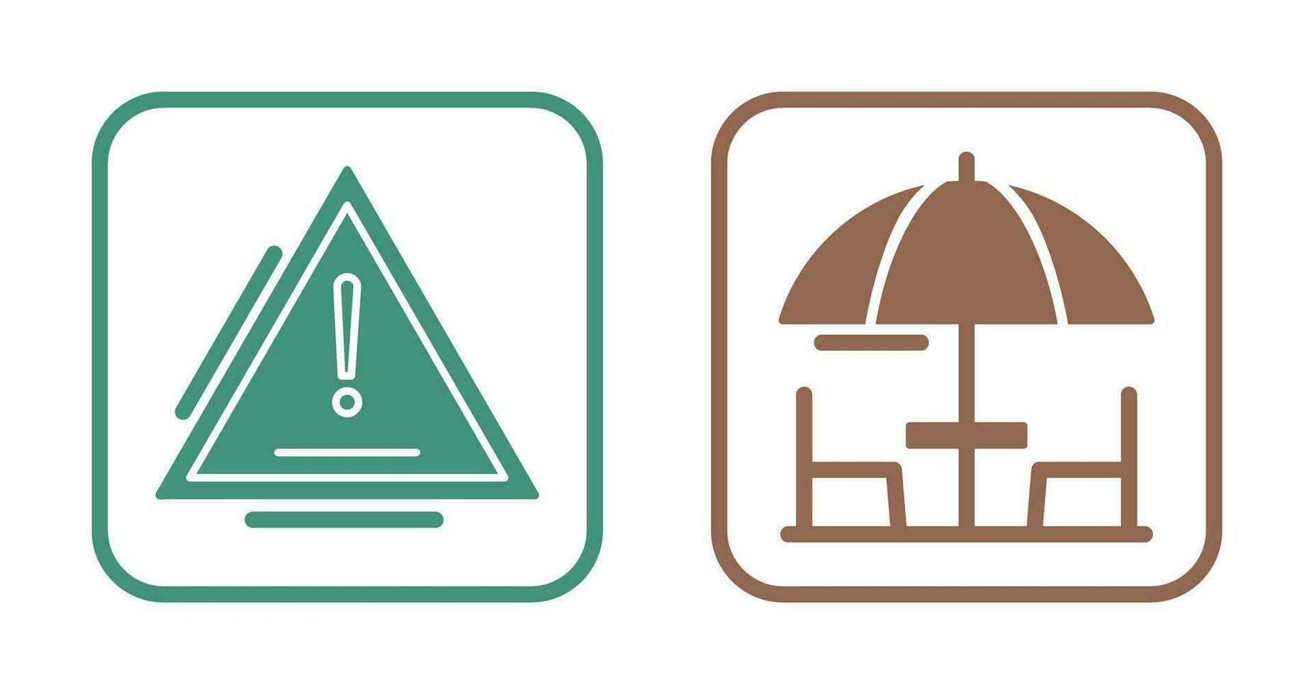Warning and Umbrella Icon vector