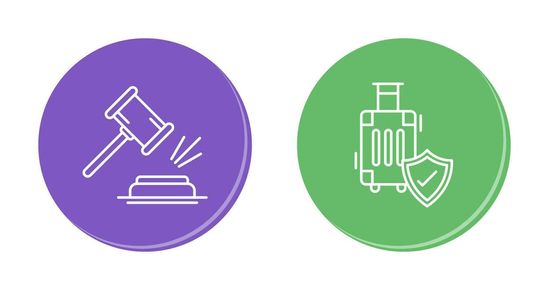 Gavel and Travel  Icon vector