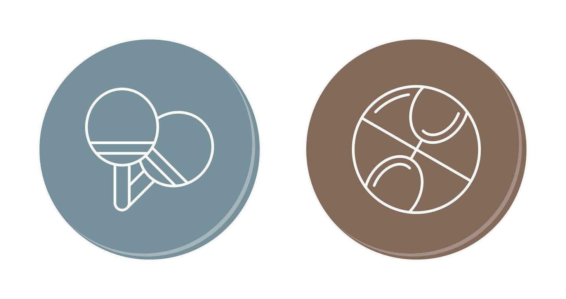 Ping Pong and Basketball Icon vector