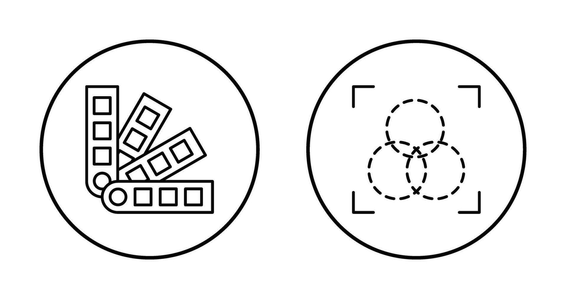 pantone and intersection Icon vector