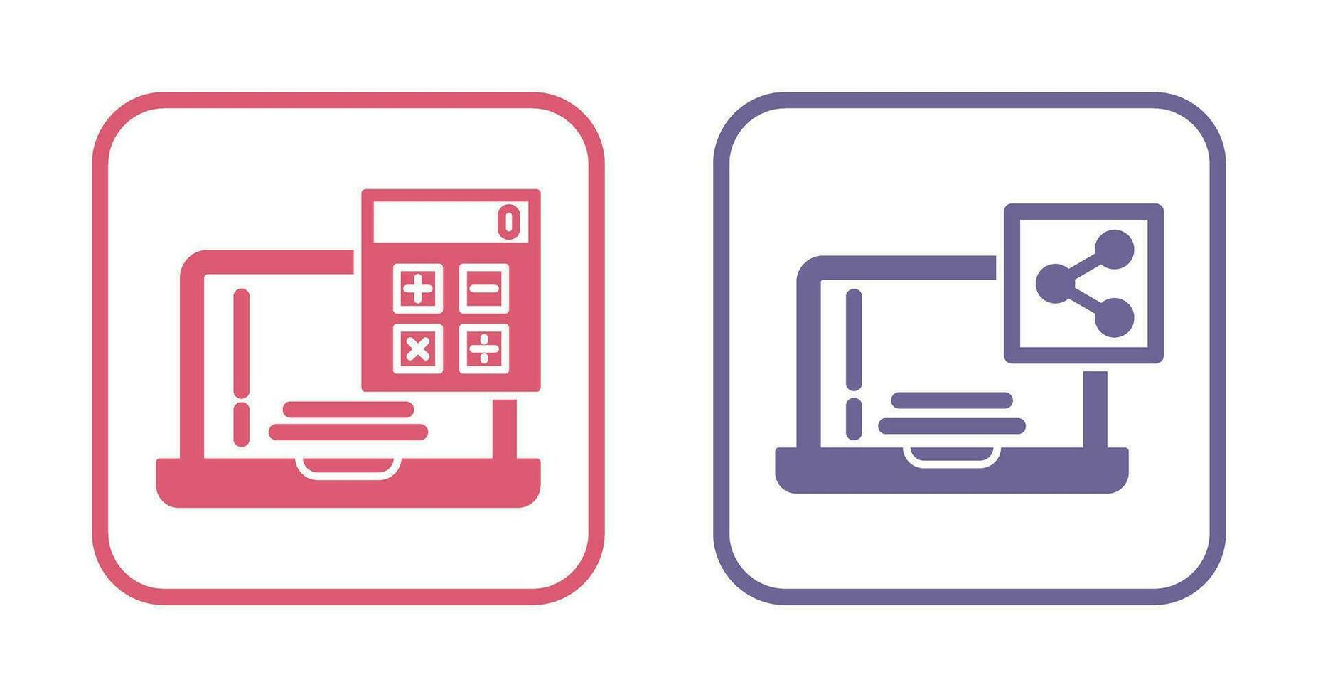 Calculator and Share Icon vector