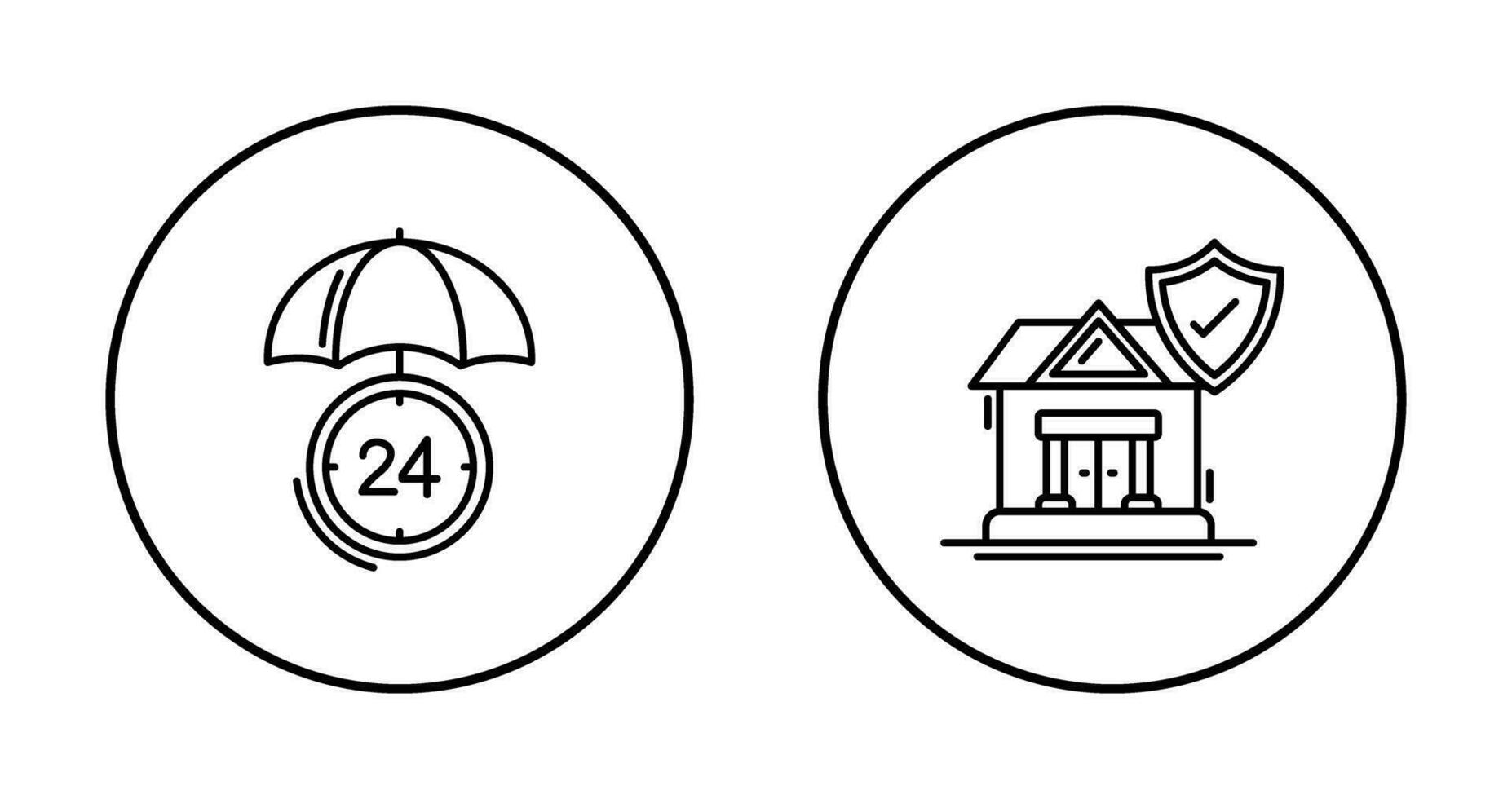 Protection and House  Icon vector