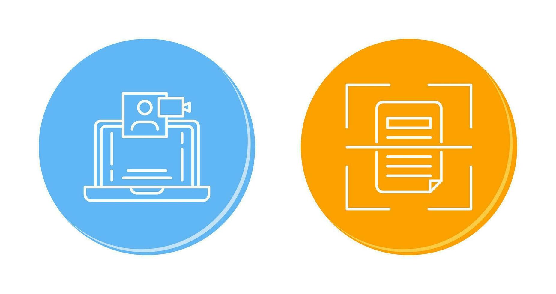 Video Call and Scan Icon vector