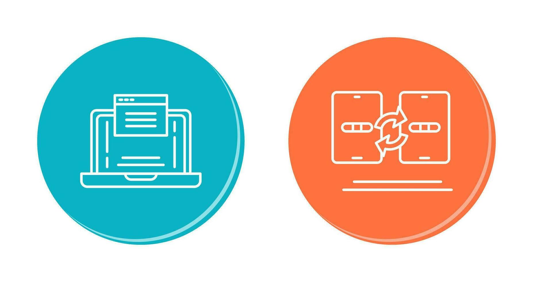 Website and Data Transfer Icon vector