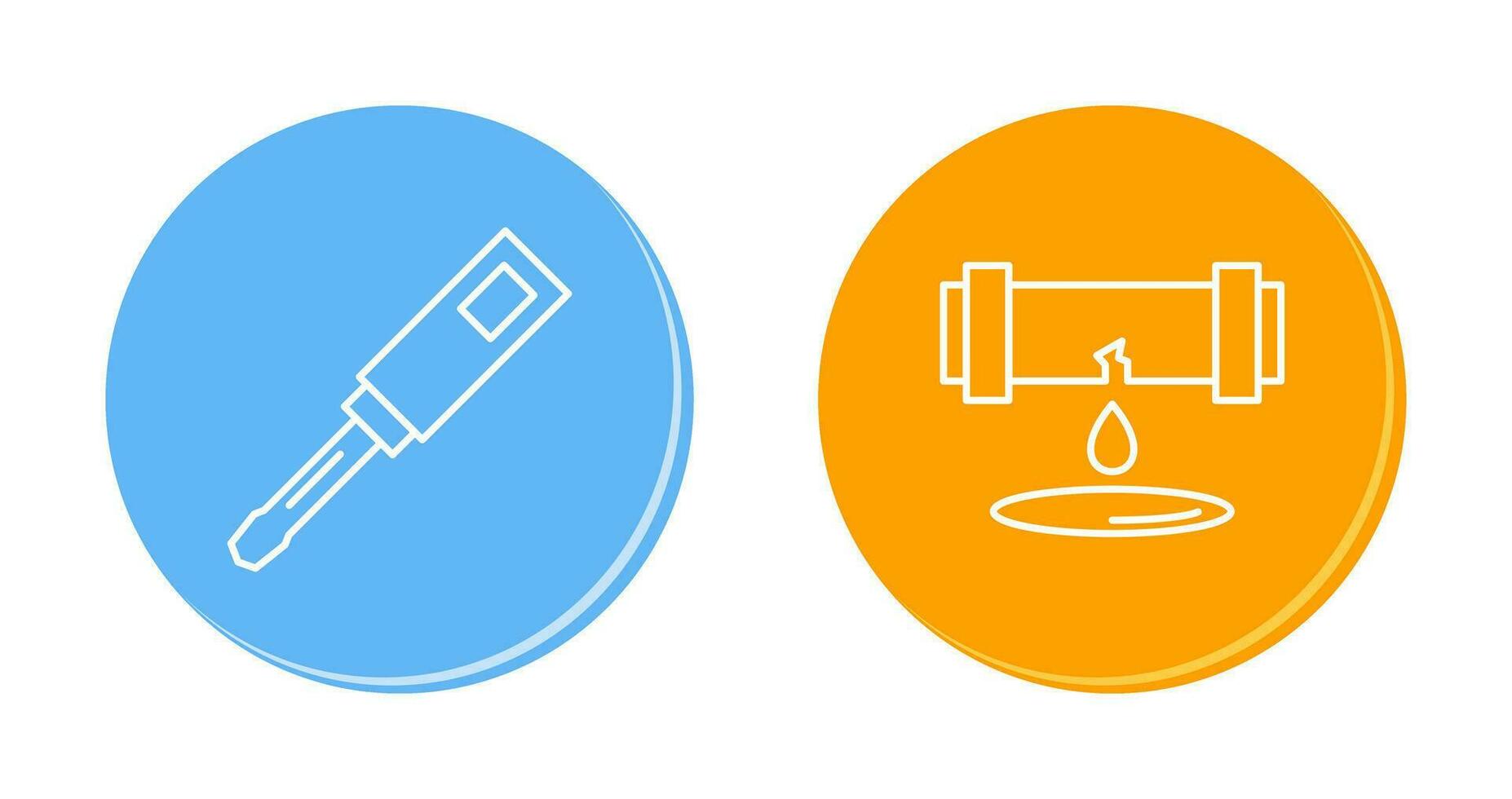 Screwdriver and Leak Icon vector