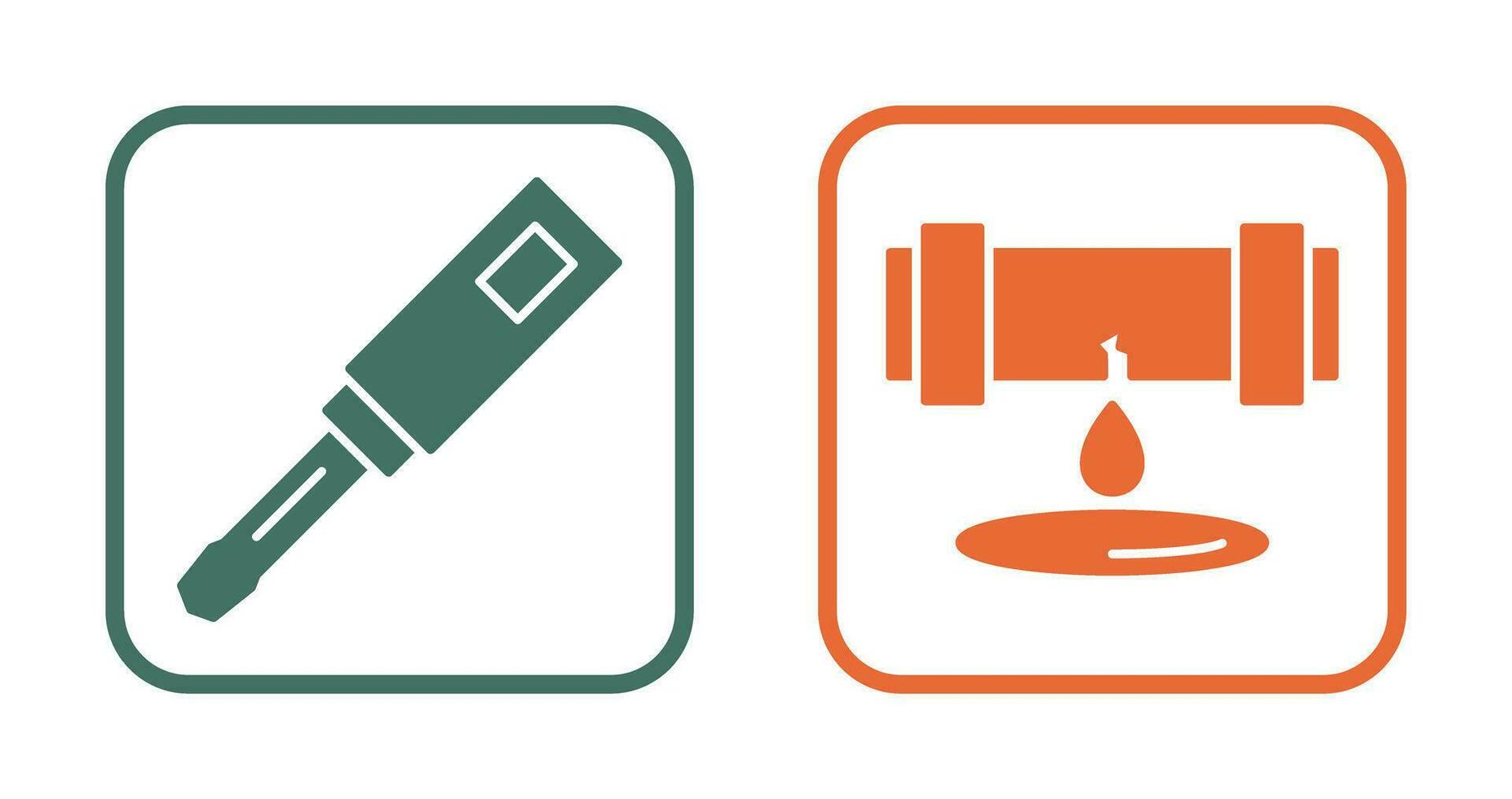 Screwdriver and Leak Icon vector