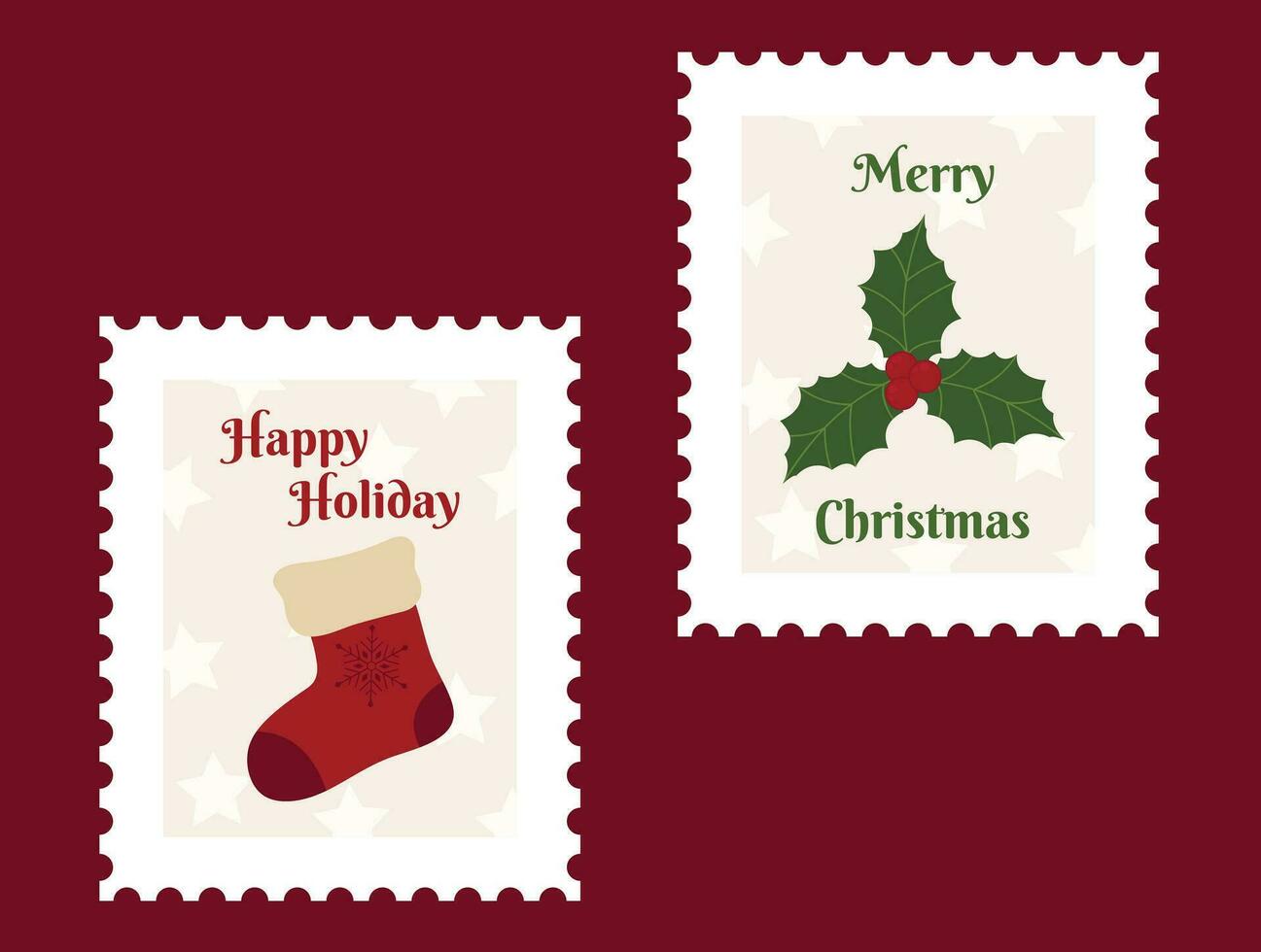 Christmas Theme Vector Arts with Christmas holiday celebration simple cute icons