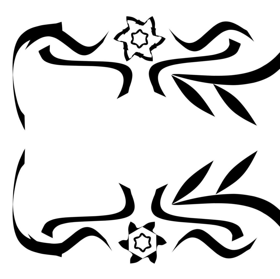 the pattern of the plant's shape is black vector