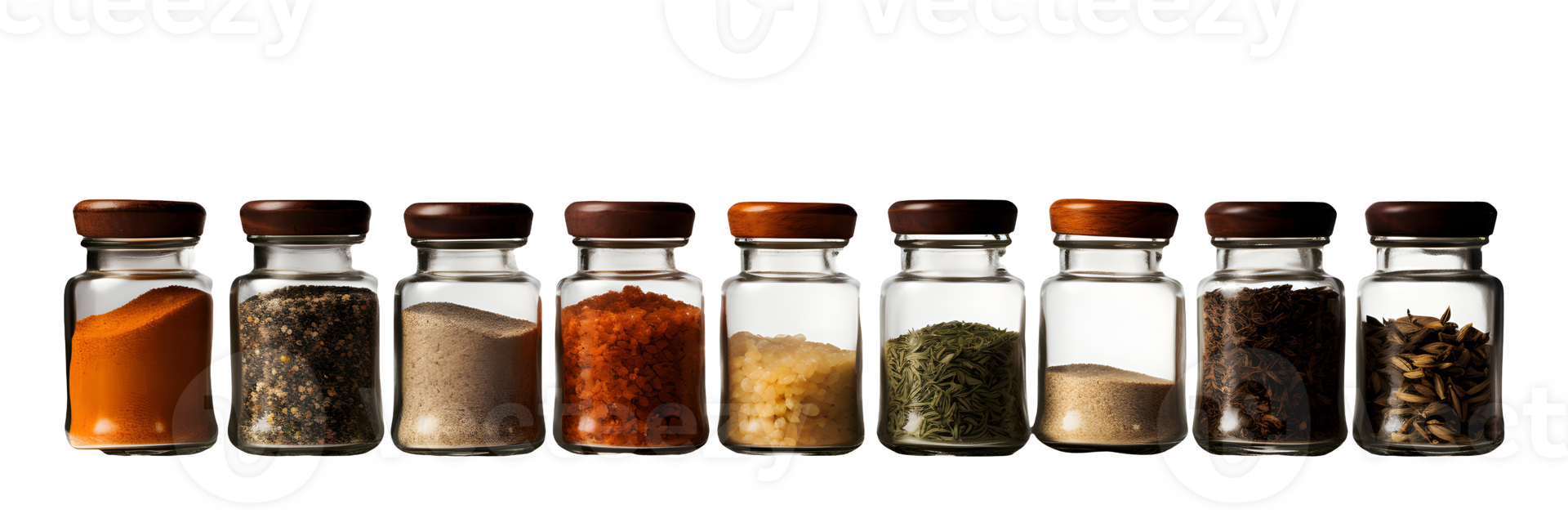Isolated reusable spice jars Ai generated png