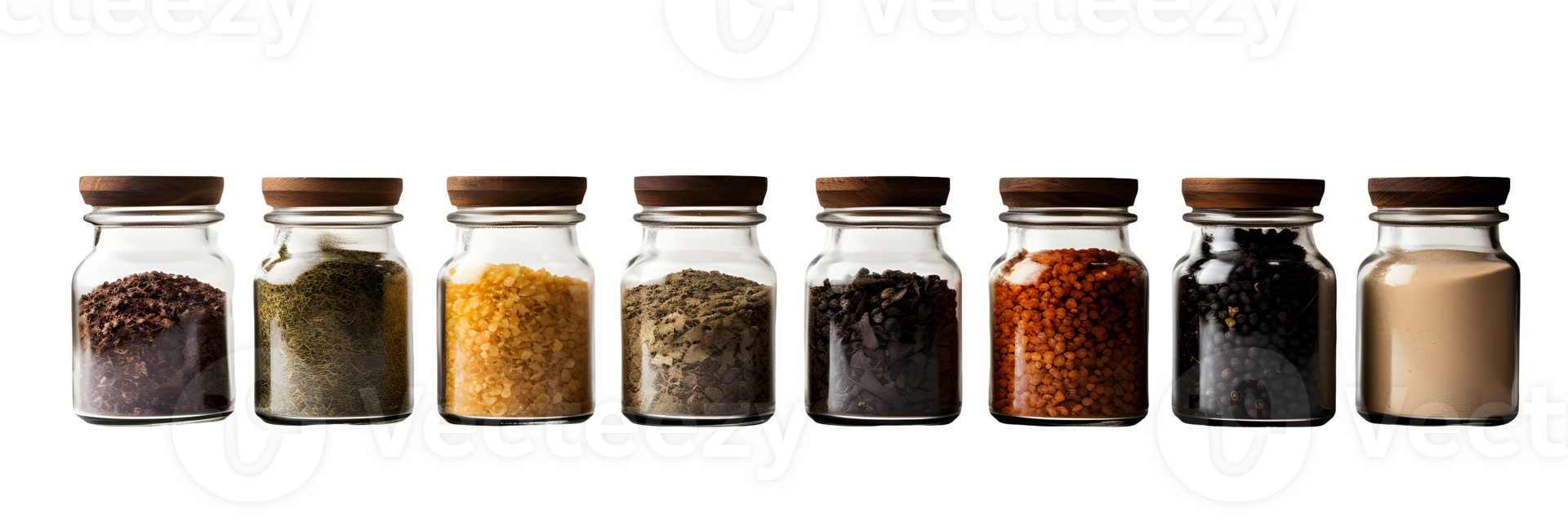 Isolated reusable spice jars Ai generated png