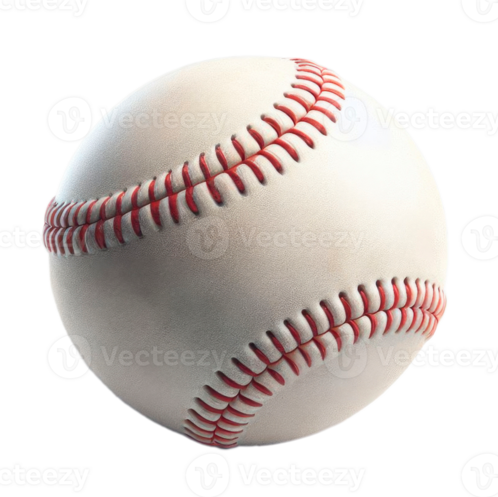 Used Baseball ball isolated on transparent background. AI Generative png