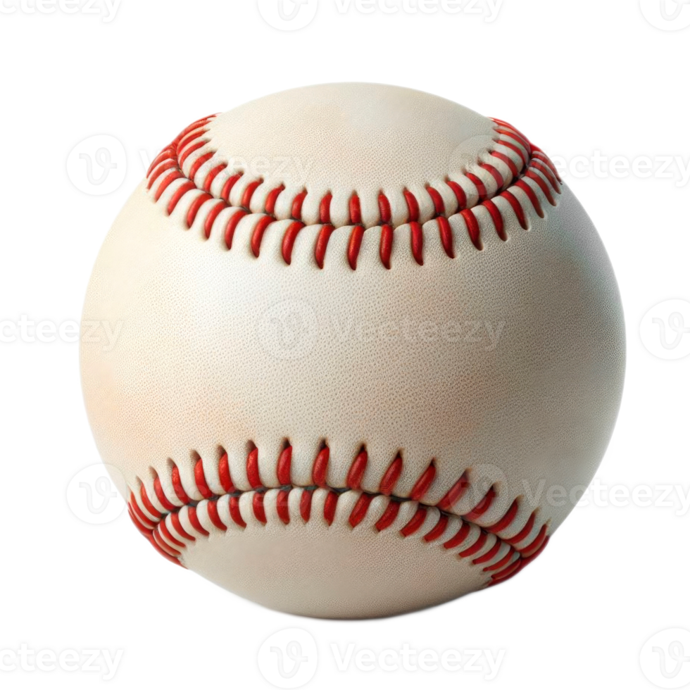 Used Baseball ball isolated on transparent background. AI Generative png