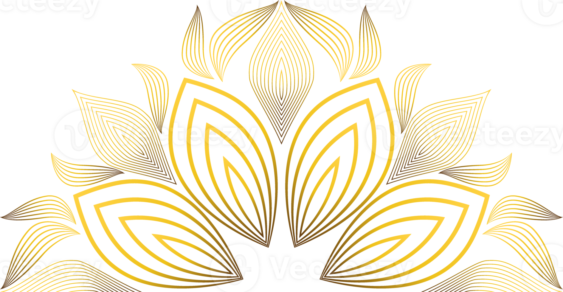 golden flower petal ornament png