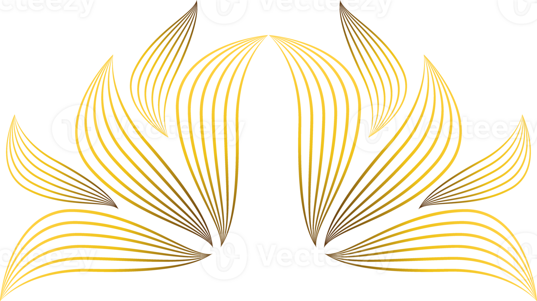golden flower petal ornament png