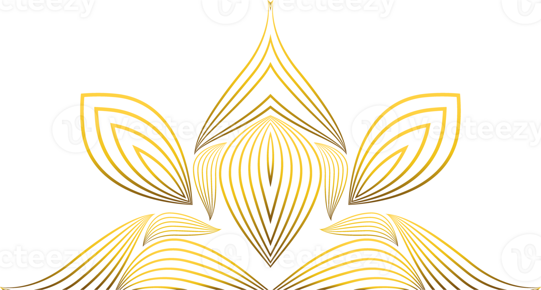 golden flower petal ornament png