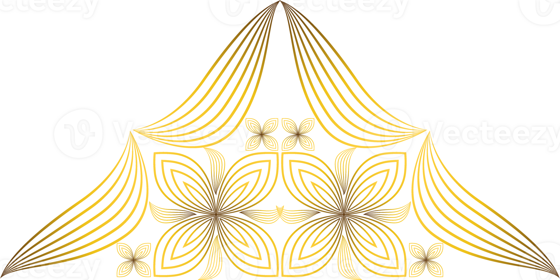 golden flower decoration png