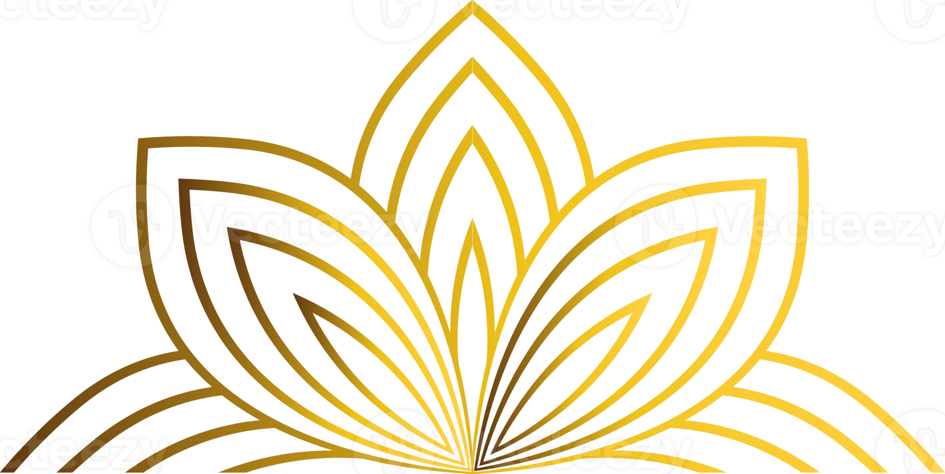 golden flower decoration png