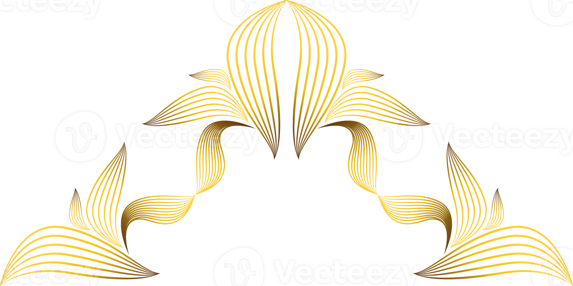 golden flower decoration png