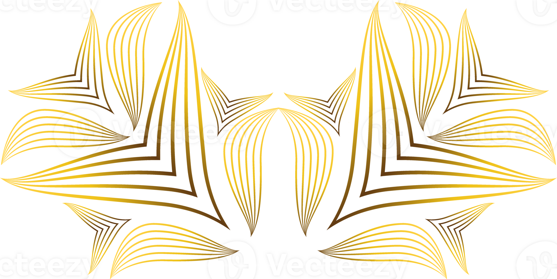 golden flower decoration png
