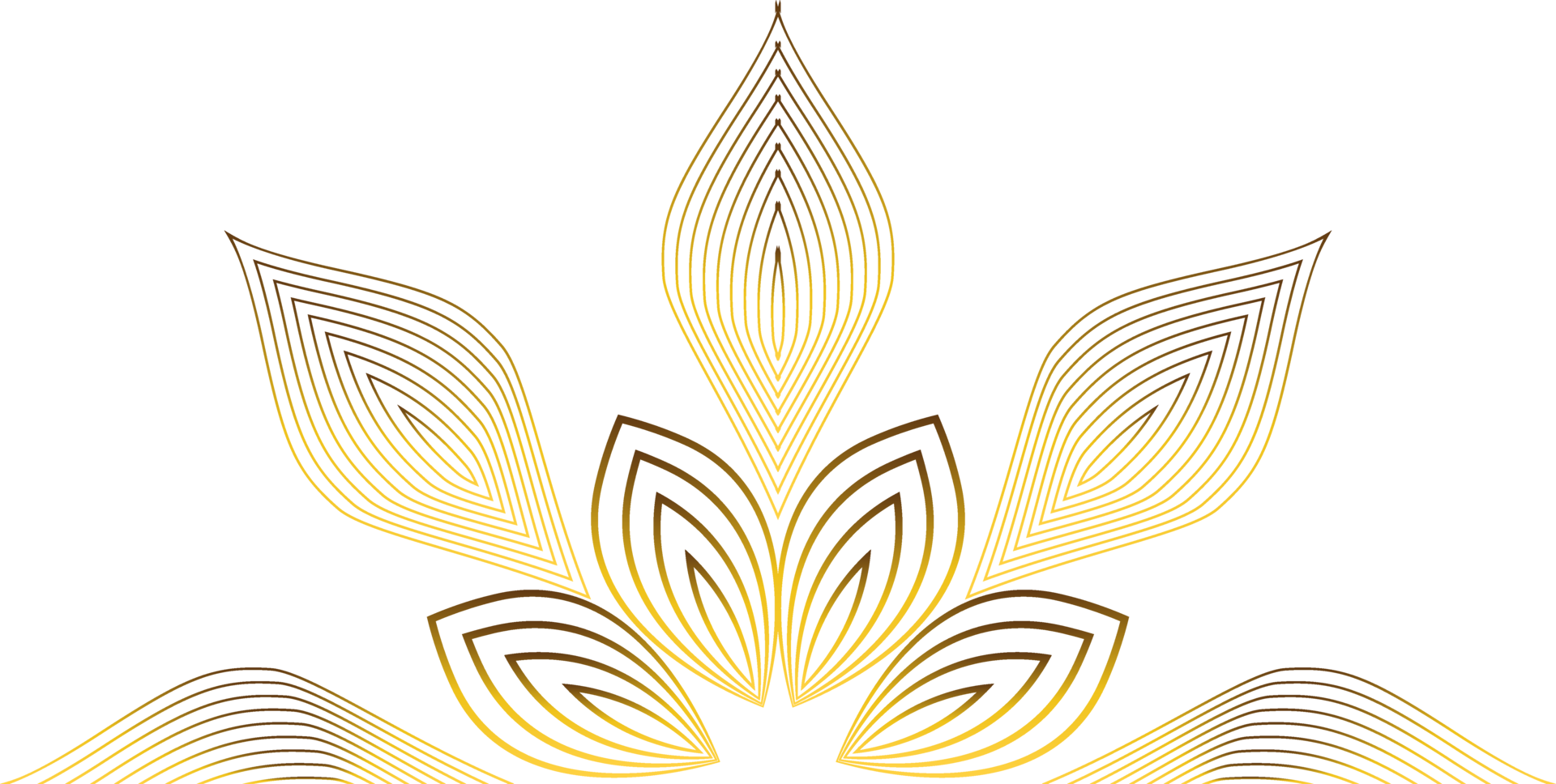 golden flower decoration 33026528 PNG