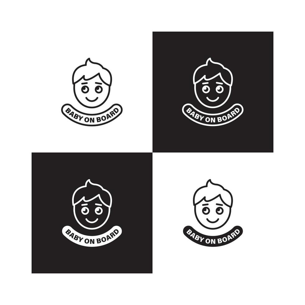 Baby on board. Signs and emblems - baby on board. Vector scalable graphics