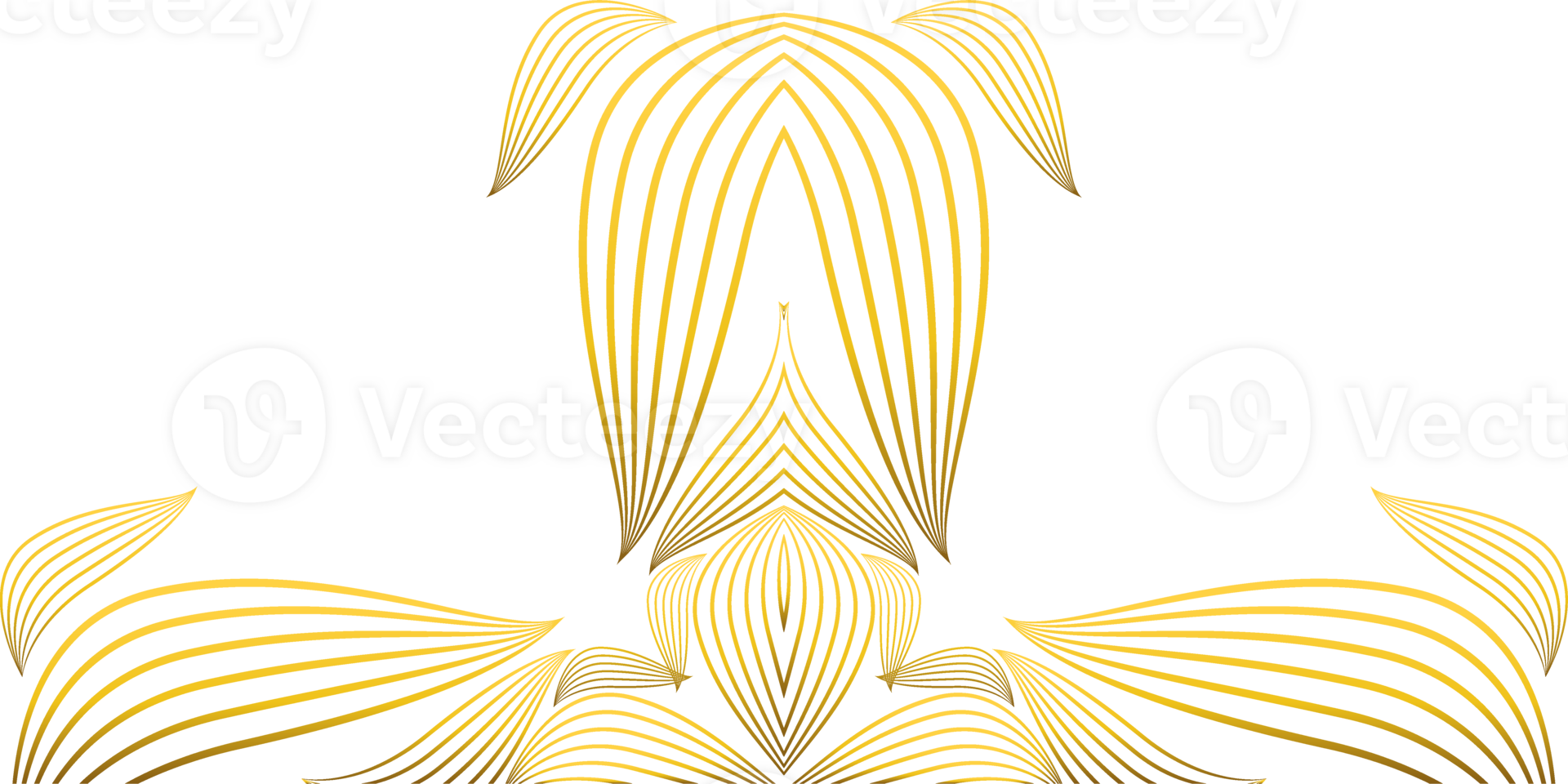 golden flower decoration png