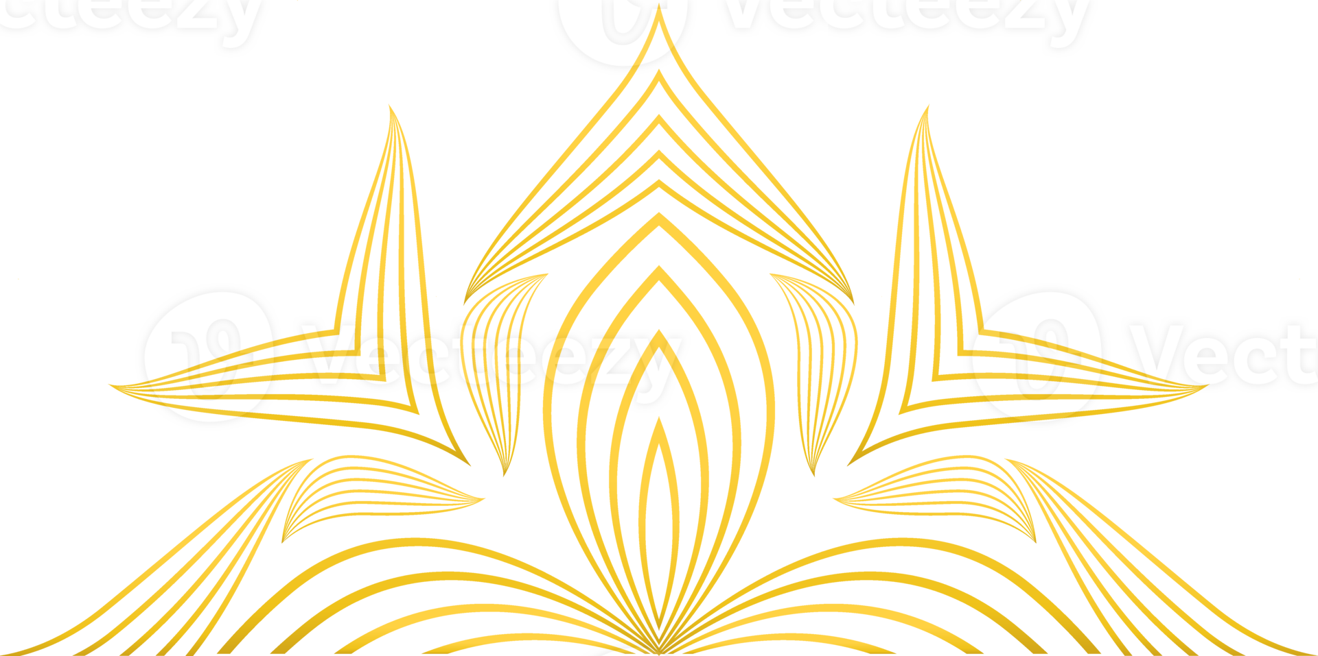 golden flower decoration png