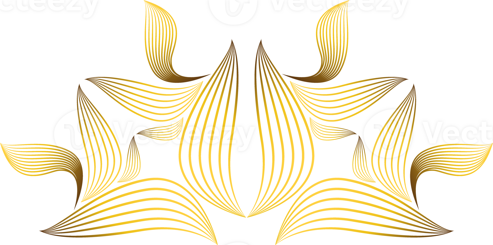 golden flower decoration png