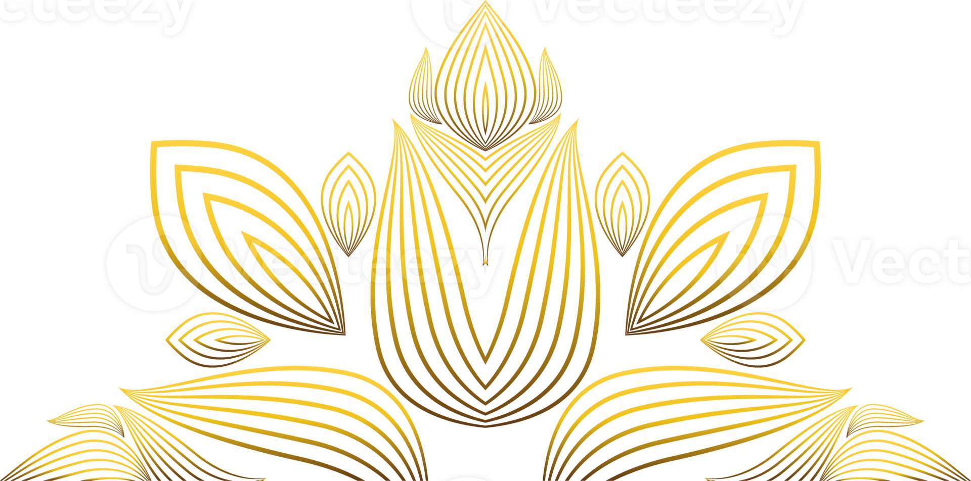 golden flower decoration 33026686 PNG