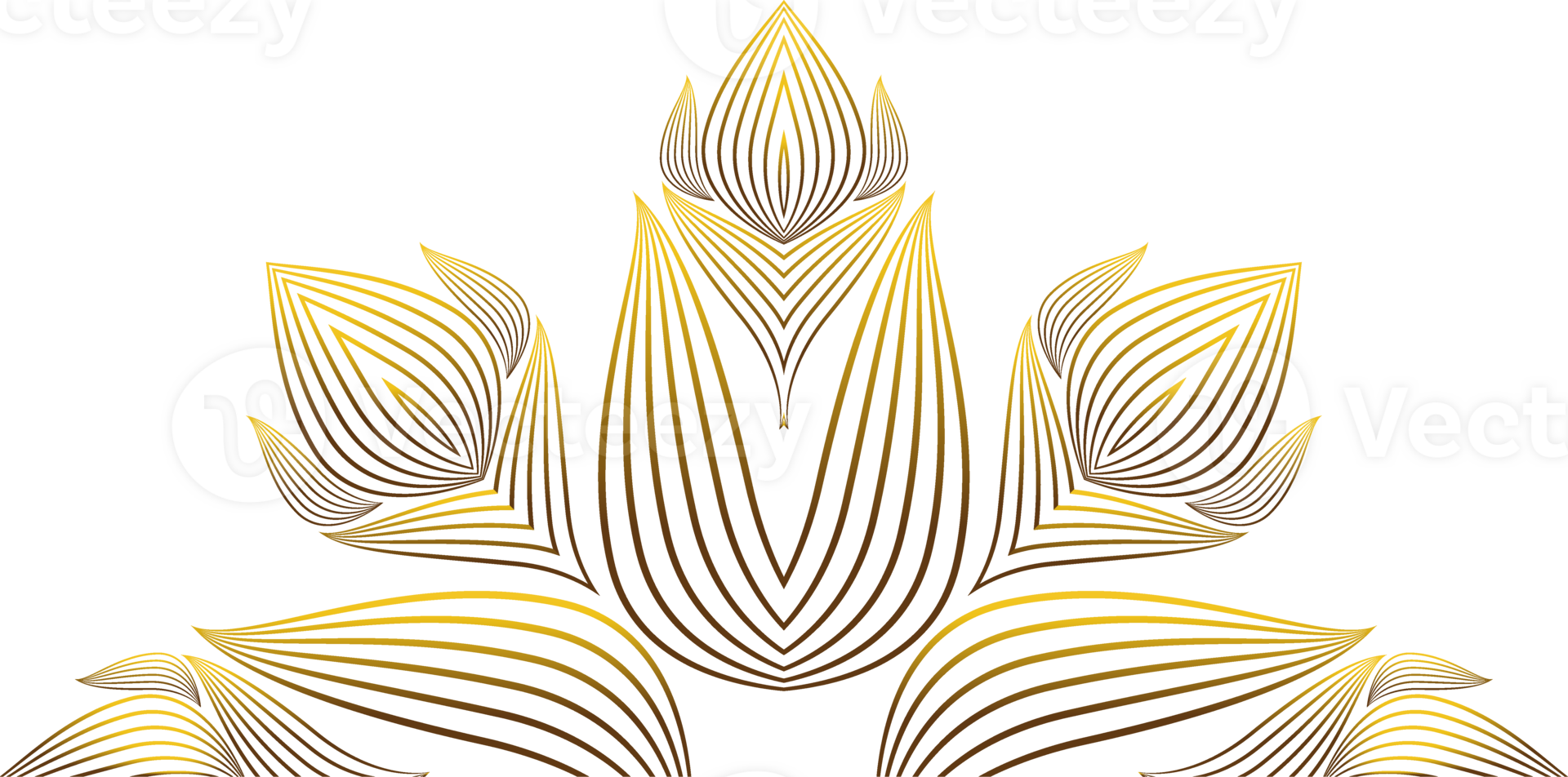 golden flower decoration png
