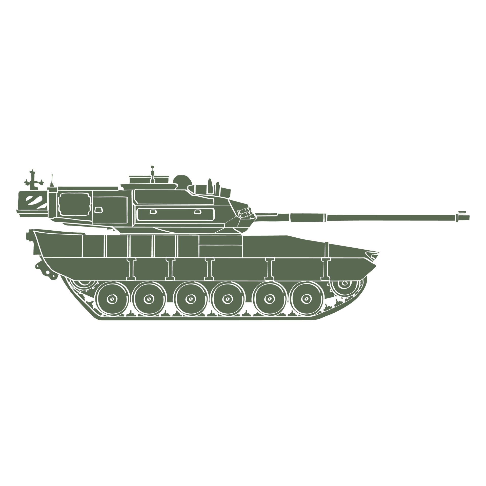 Main battle tank cartoon doodle. Armored fighting vehicle. Special