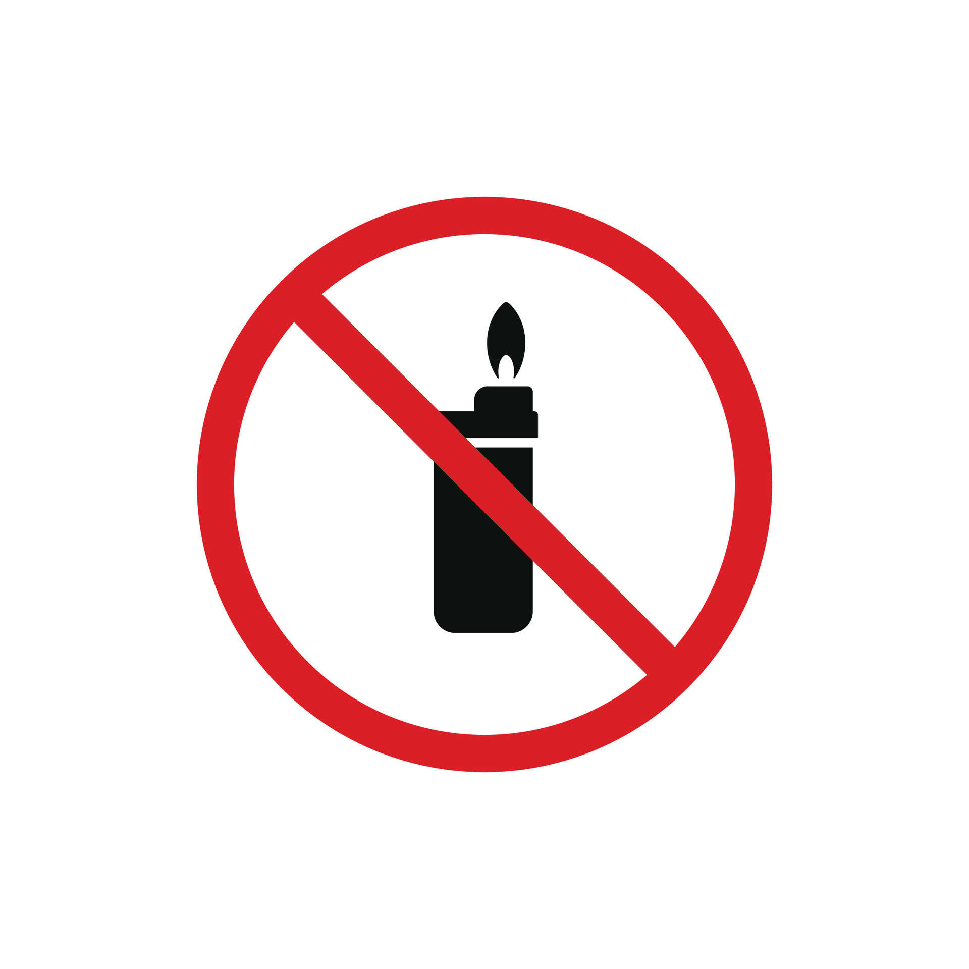No lighter icon symbol isolated on white background 33026825 Vector Art