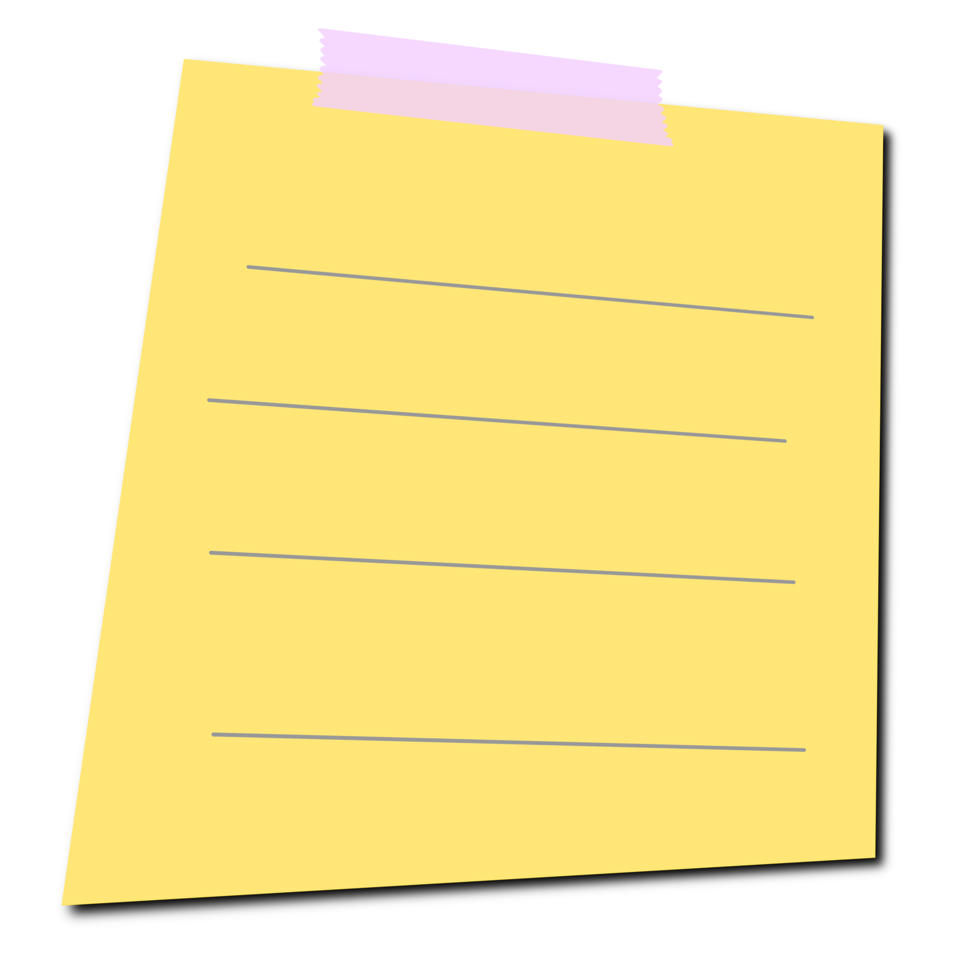 yellow sticky note. 33026831 PNG