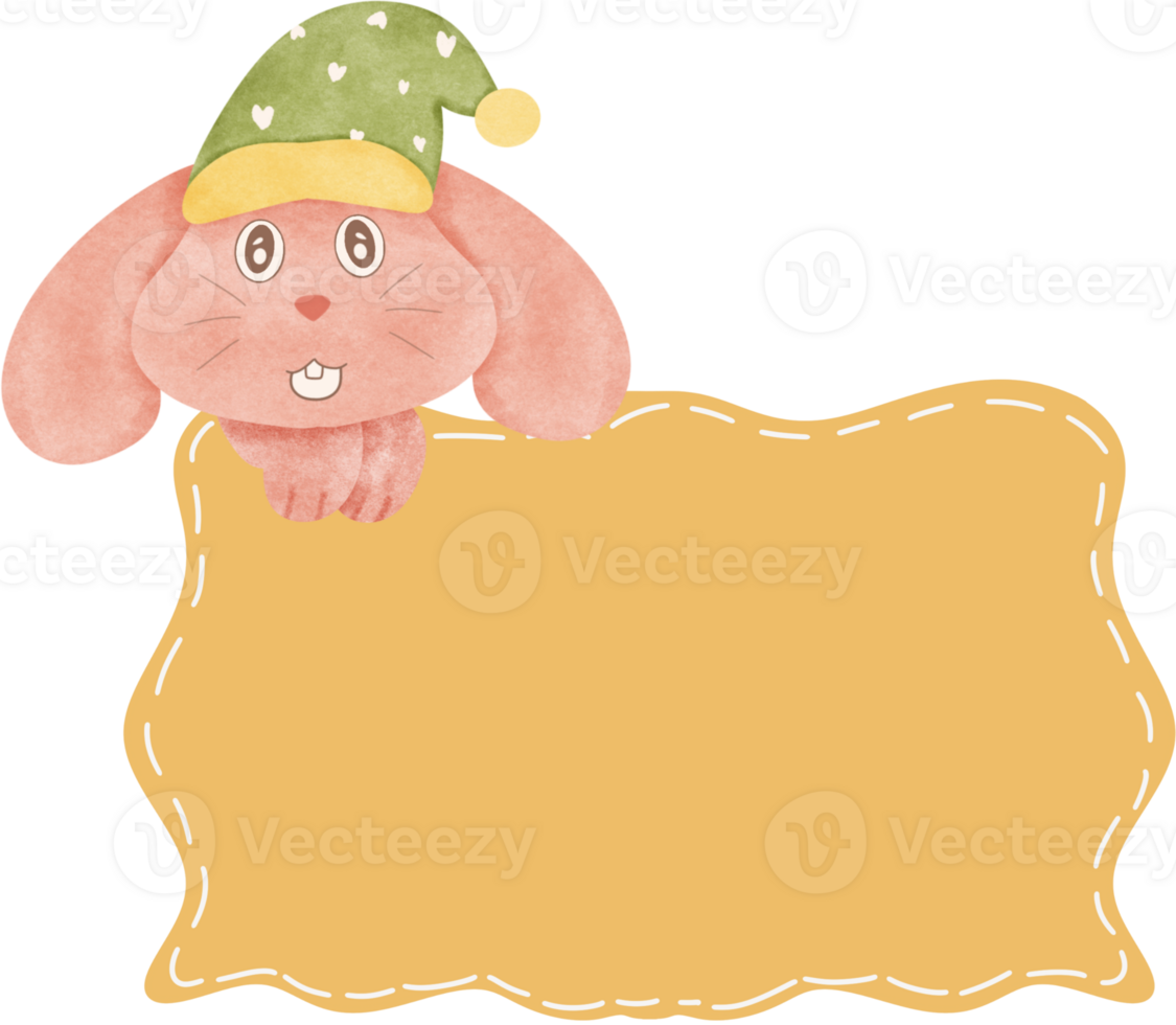 Rabbit in note png