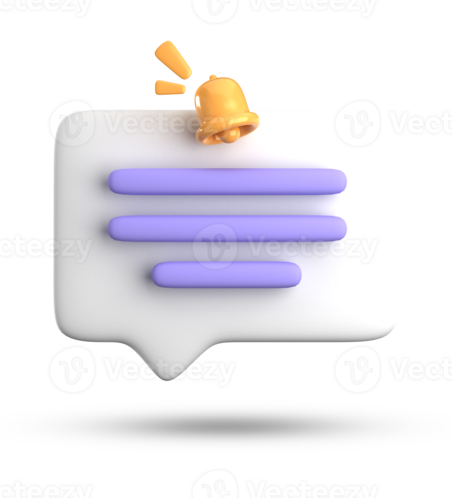 3d rendering of speech bubble for testimonial, 3D pastel icon set. png