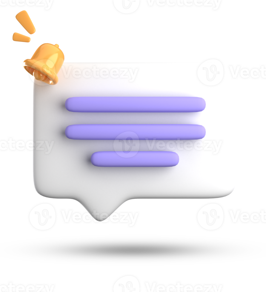 3d Rendern von Rede Blase zum Zeugnis, 3d Pastell- Symbol Satz. png