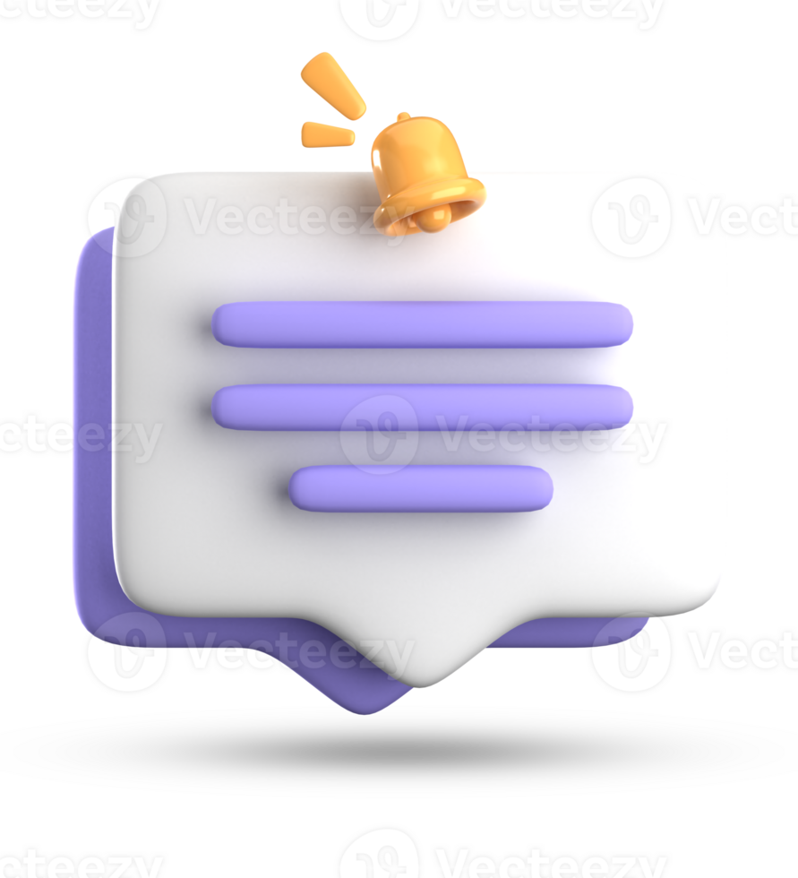 3d rendering of speech bubble for testimonial, 3D pastel icon set. png