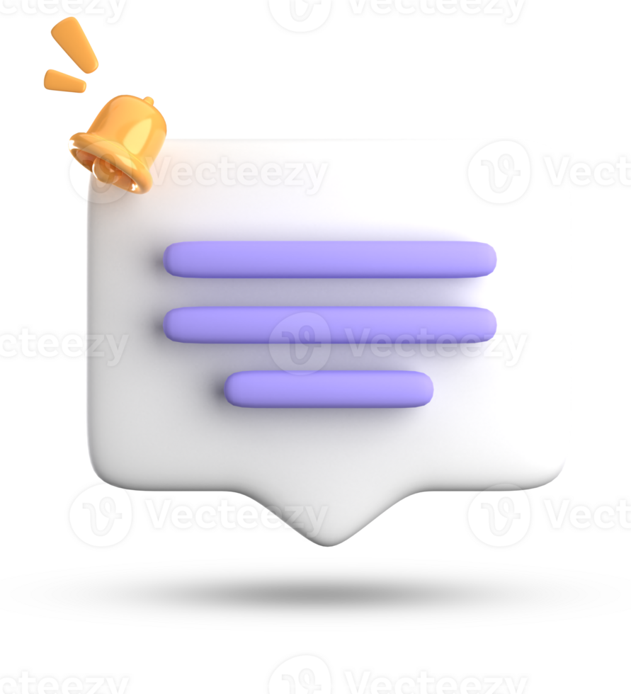 3d rendering of speech bubble for testimonial, 3D pastel icon set. png
