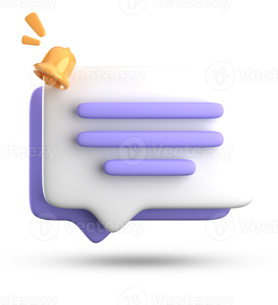 3d rendering of speech bubble for testimonial, 3D pastel icon set. png
