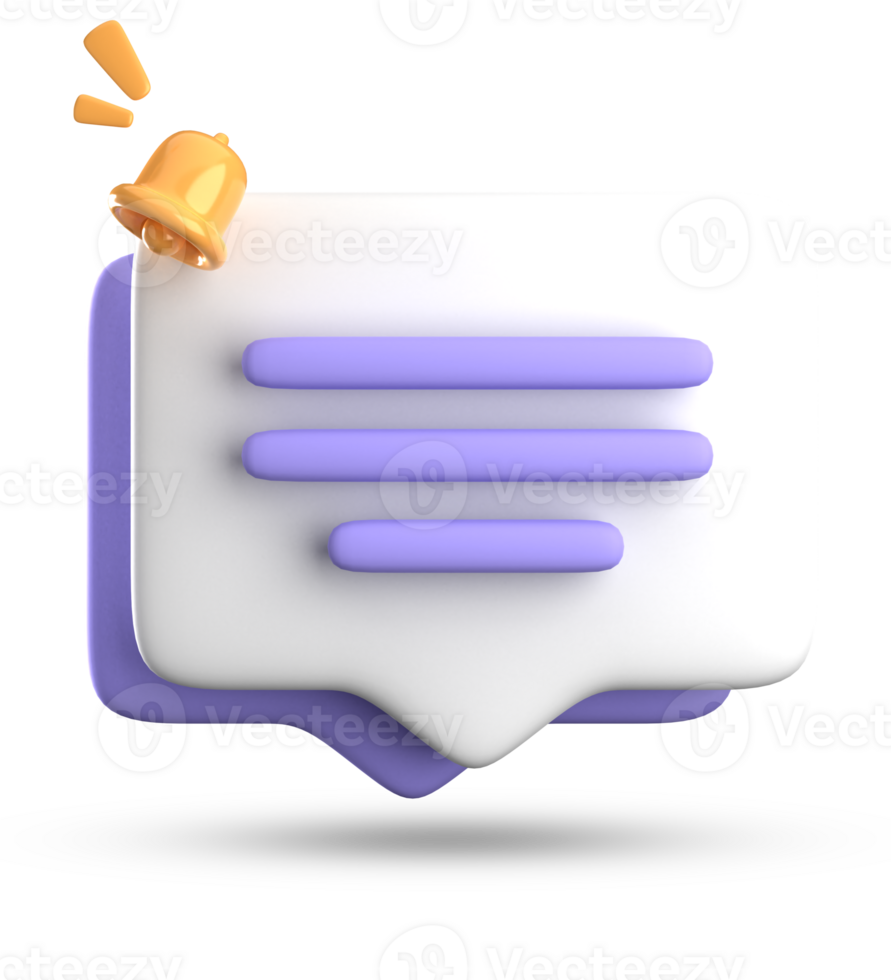 3d rendering of speech bubble for testimonial, 3D pastel icon set. png