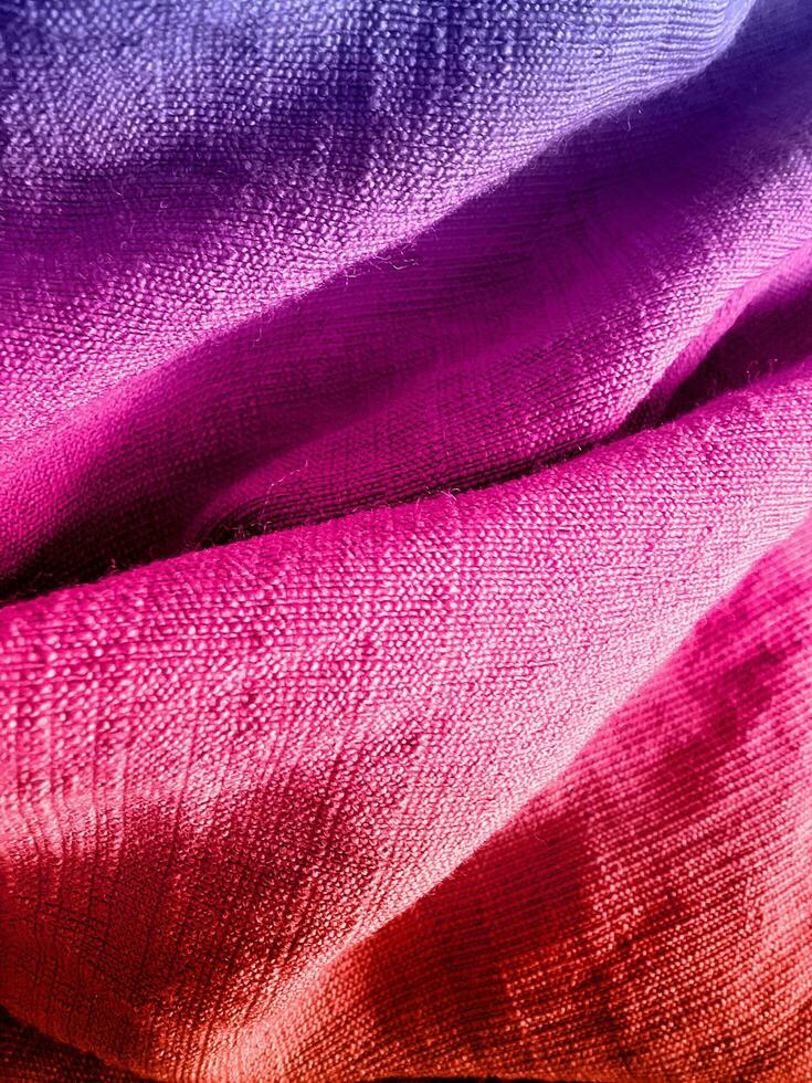 Background of pastel colors of patterns and textures of fibers. photo