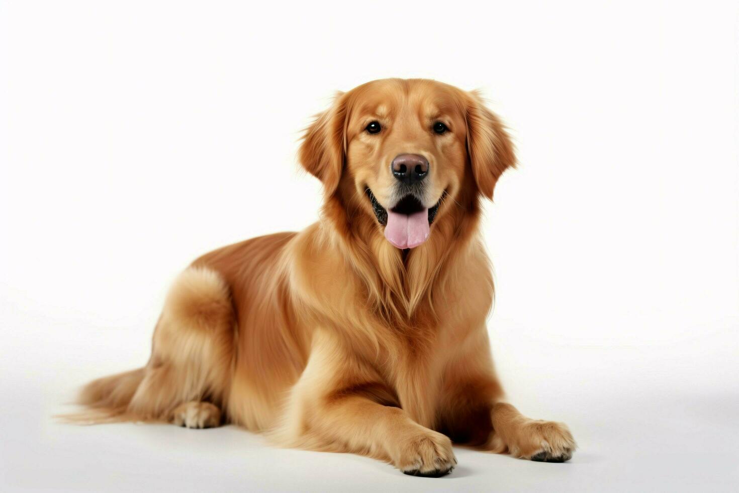 photo dog on a plain white background. ai generated