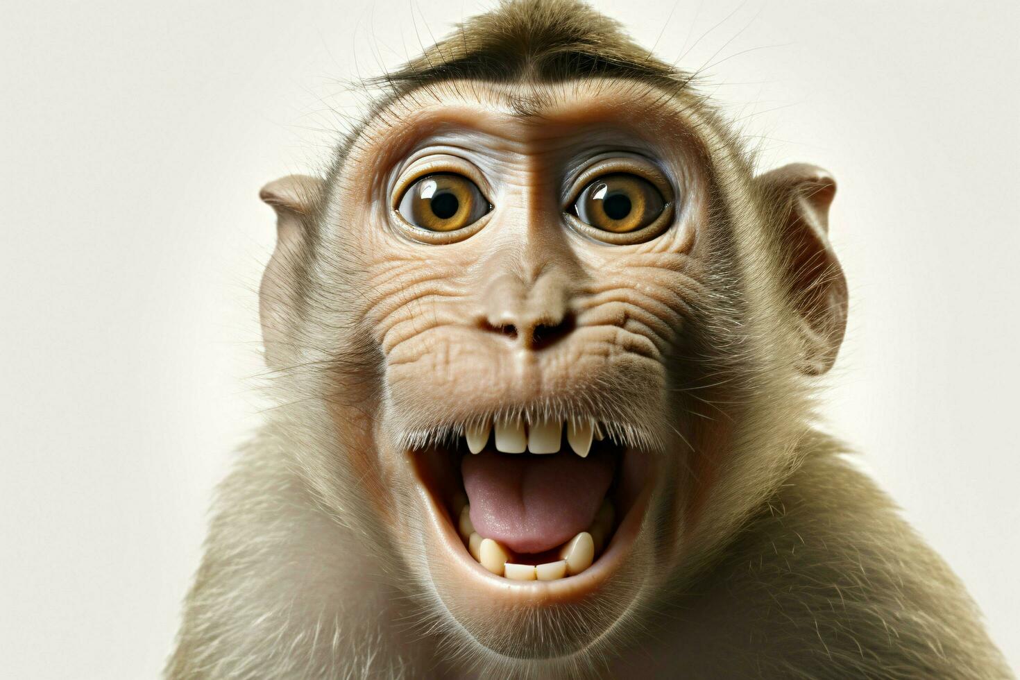 funny photos of monkeys taking selfies. ai generated