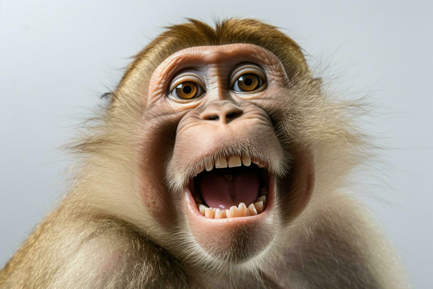 funny photos of monkeys taking selfies. ai generated