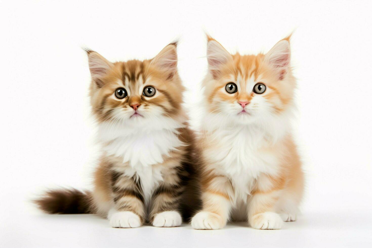 photo of a cat on a plain white background. ai generated