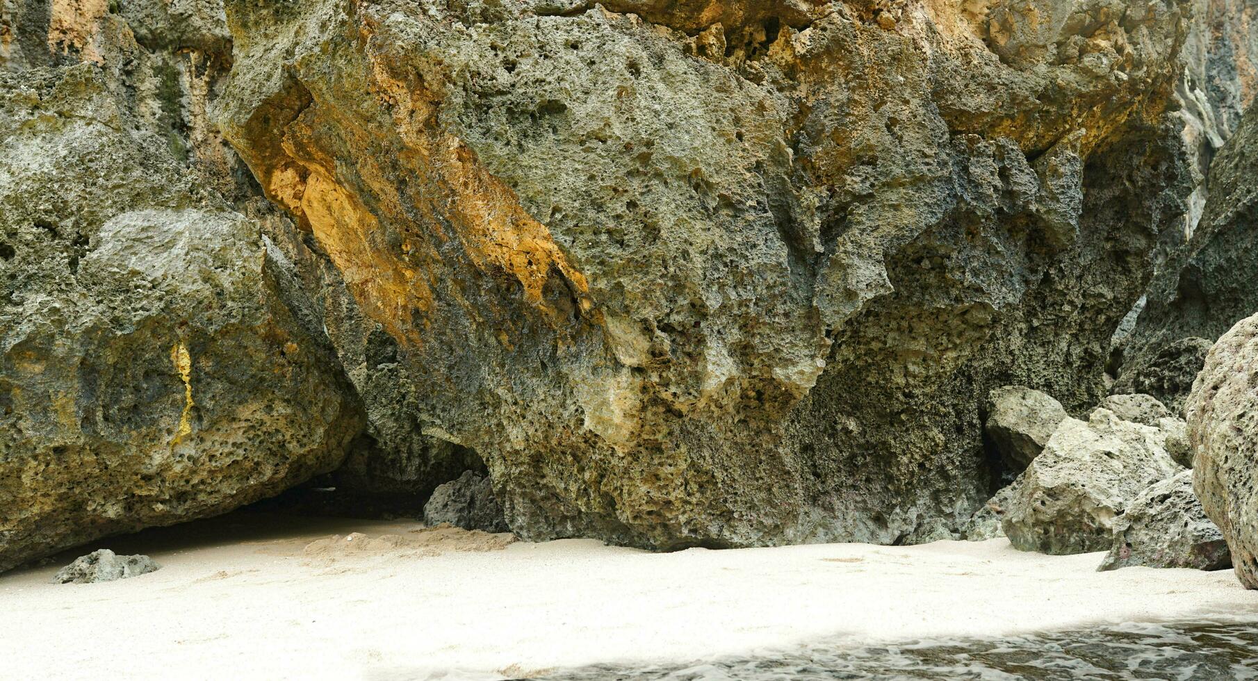 panoramic views of the beach, coral mountains photo