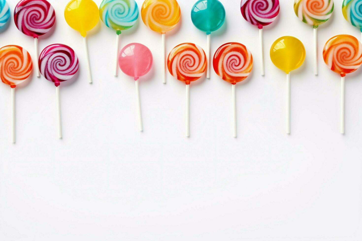 lollipops candies and sugar jelly multi colored, colorful sweets. ai generated photo