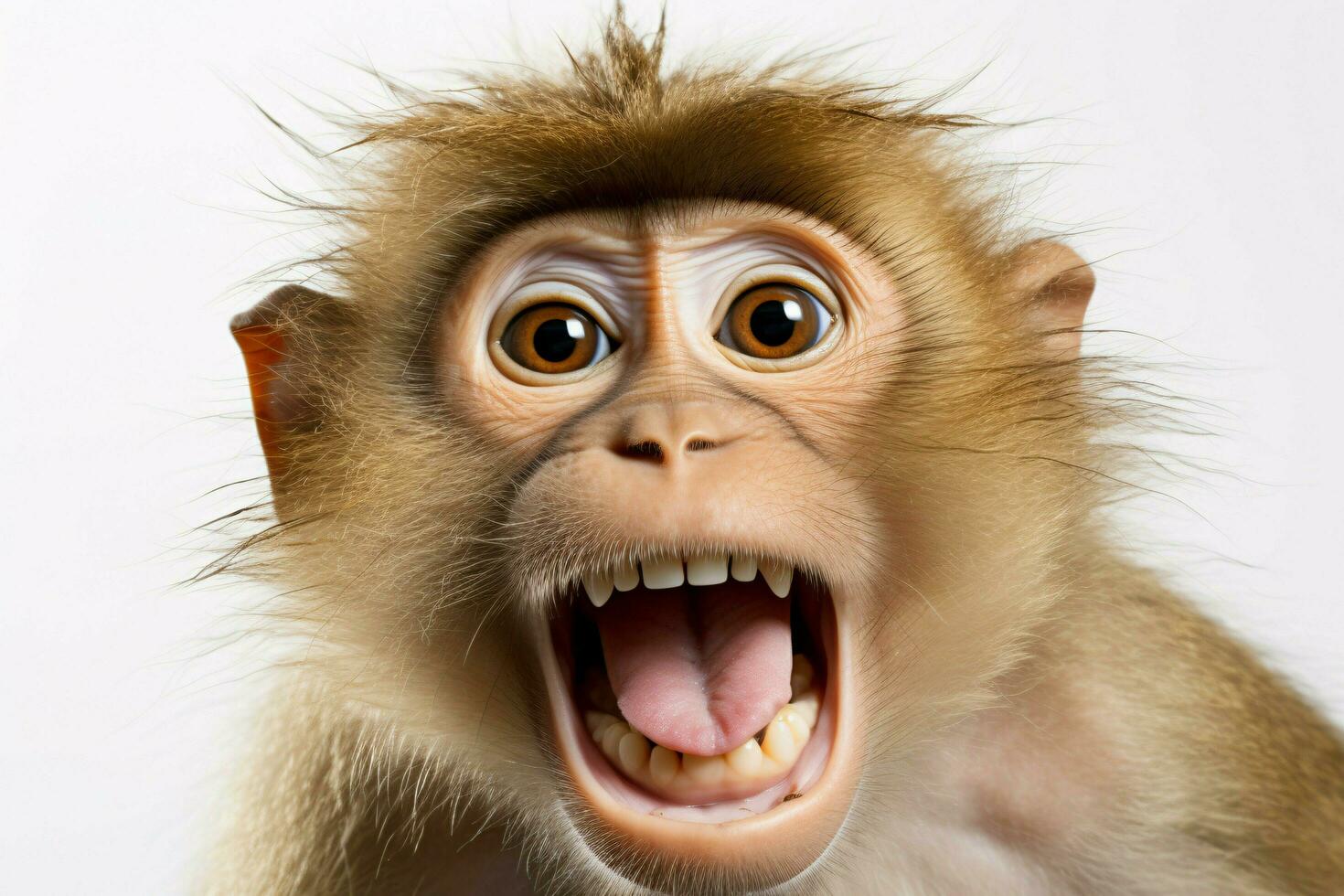 funny photos of monkeys taking selfies. ai generated