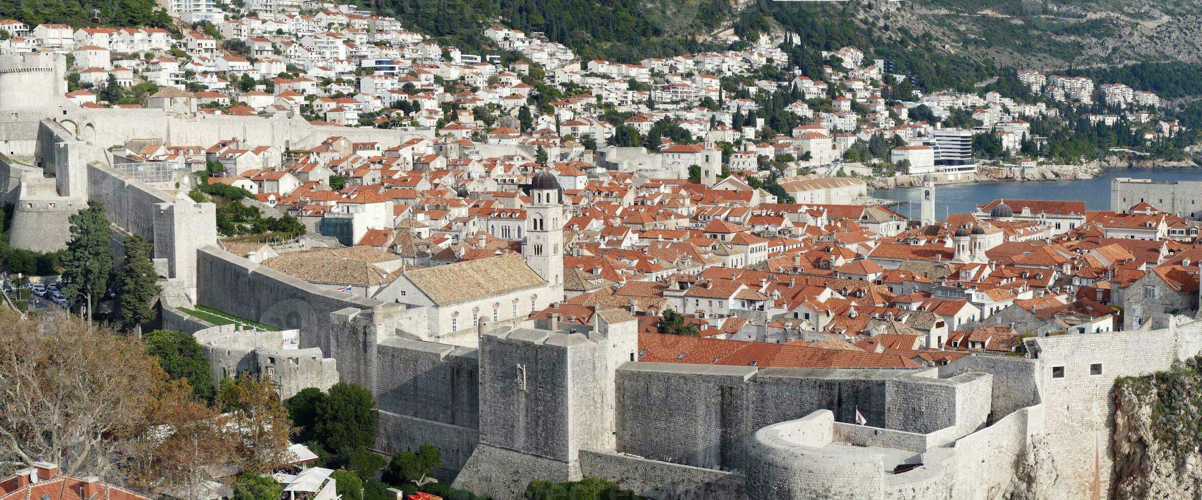 Church and clay tiled roofs photo