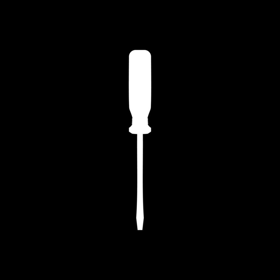 Minus or Negative Screwdriver Silhouette, can use for Art Illustration, Logo Gram, Pictogram, Website, Apps, or Graphic Design Element. Vector Illustration